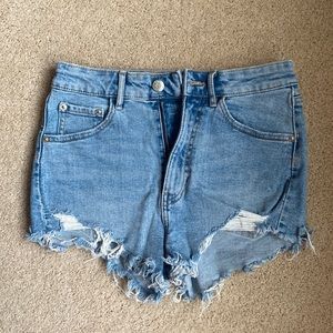 Zara high rise jean shorts
